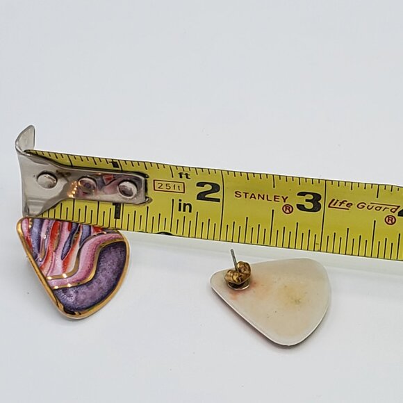 Set of Vintage Gold-Toned Pierced Earrings, Chain Necklace and Bracelet - Picture 7 of 9